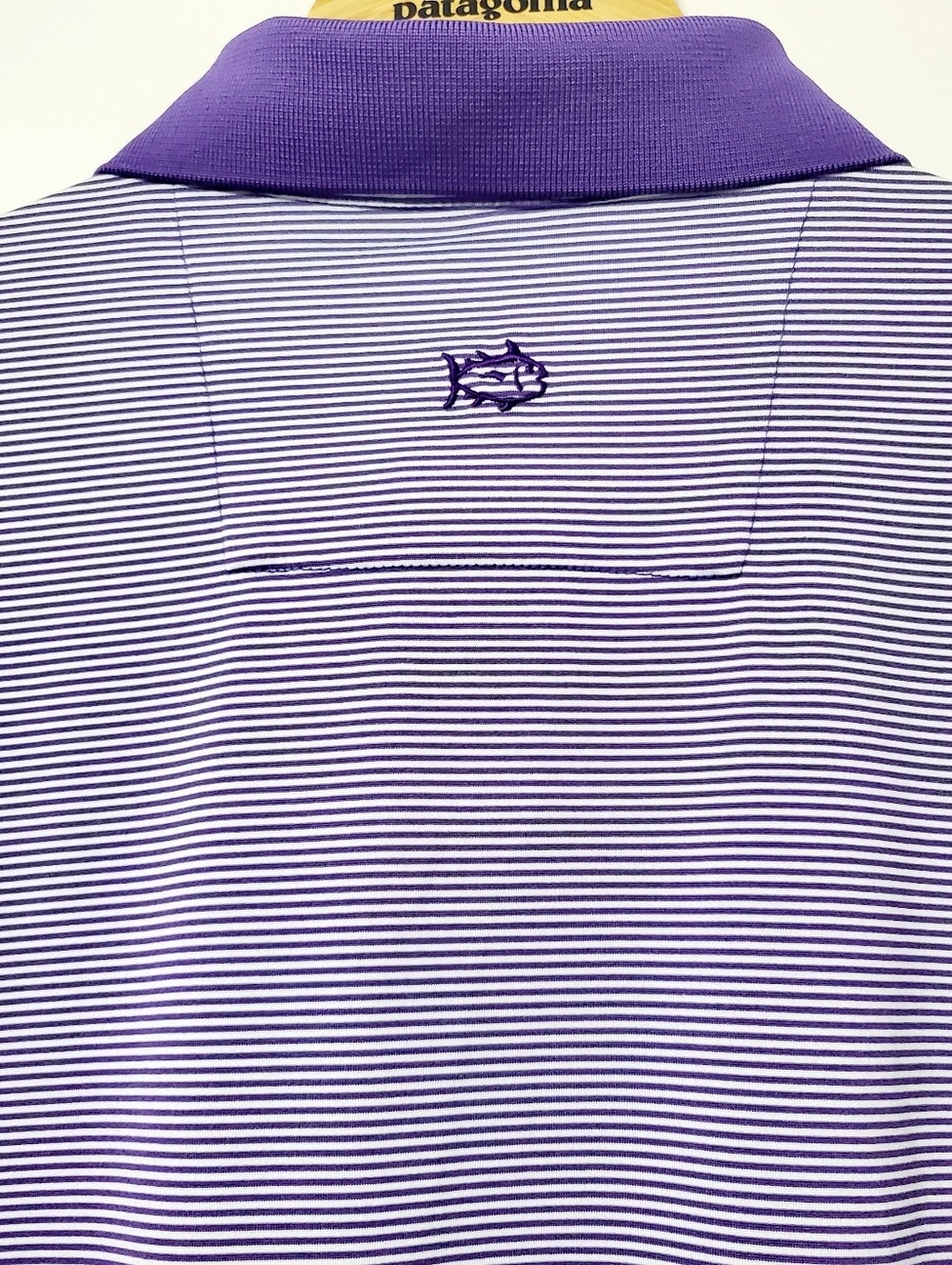 Southern Tide Purple Striped Golf Polo Shirt Large - Picture 5 of 9